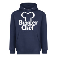 Navy vintage burger chef classic Heavyweight Hoodie - linhVisuals