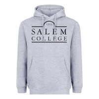 Heather Grey Salem College Heavyweight Hoodie - linhVisuals