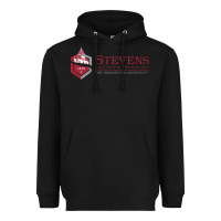 Black Stevens Institute of Technology Heavyweight Hoodie - linhVisuals