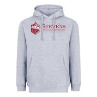 Heather Grey Stevens Institute of Technology Heavyweight Hoodie - linhVisuals