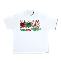 White peace love christmas cakes bbs Urban Heavy Tee - BundleAndBundleShop