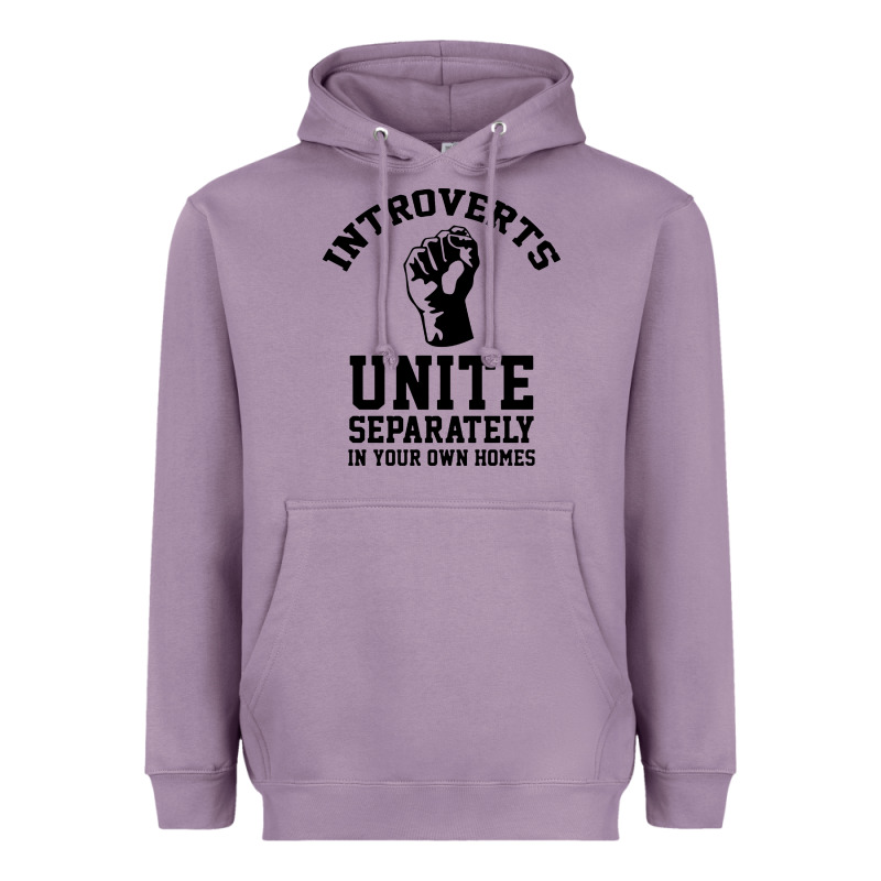 Introverts Unite Heavyweight Hoodie by linhVisuals | Teevron
