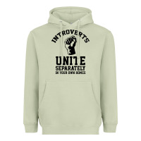 Matcha introverts unite Heavyweight Hoodie - linhVisuals