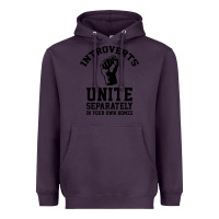 Plum introverts unite Heavyweight Hoodie - linhVisuals