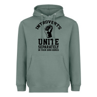 Sage introverts unite Heavyweight Hoodie - linhVisuals