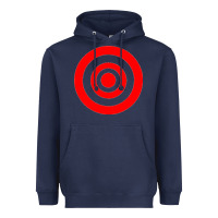 Navy bullseye target Heavyweight Hoodie - linhVisuals