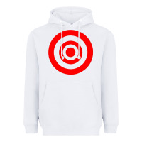 White bullseye target Heavyweight Hoodie - linhVisuals