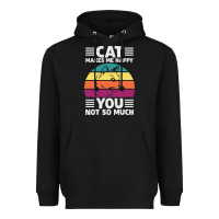 Black Funny Cat Lover Sarcastic Cat Memes Heavyweight Hoodie - linhVisuals