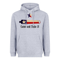 Heather Grey come and take it   texas flag essential Heavyweight Hoodie - linhVisuals