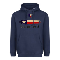 Navy come and take it   texas flag essential Heavyweight Hoodie - linhVisuals