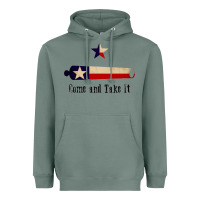 Sage come and take it   texas flag essential Heavyweight Hoodie - linhVisuals