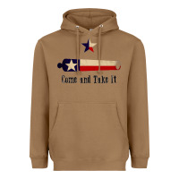 Toasted Coconut come and take it   texas flag essential Heavyweight Hoodie - linhVisuals