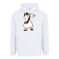 White dabbing jesus christian dab dance Heavyweight Hoodie - linhVisuals