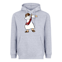 Heather Grey dabbing jesus christian dab dance Heavyweight Hoodie - linhVisuals