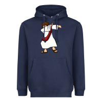 Navy dabbing jesus christian dab dance Heavyweight Hoodie - linhVisuals