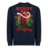 Navy merry christmas boots hat rope Heavyweight Sweatshirt - AdoDesignShop