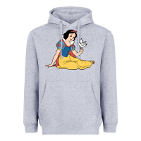 Heather Grey snow white Heavyweight Hoodie - linhVisuals
