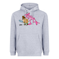 Heather Grey the pink panther Heavyweight Hoodie - linhVisuals