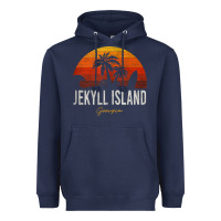 Navy jekyll island beach georgia ga palms vacation surf sundown tank top Heavyweight Hoodie - linhVisuals