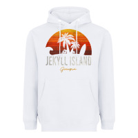 White jekyll island beach georgia ga palms vacation surf sundown tank top Heavyweight Hoodie - linhVisuals