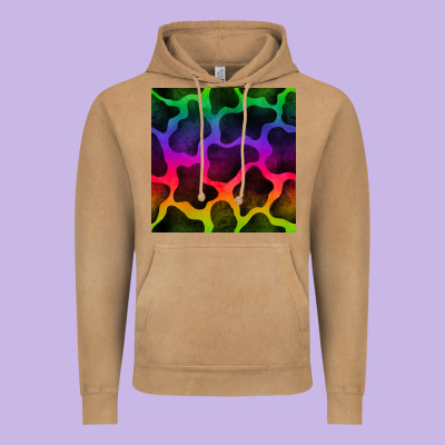 Colorful Cow Seamless Pattern Vintage Hoodie Designed By Bundleandbundleshop