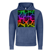 Vintage Denim colorful cow seamless pattern Vintage Hoodie - BundleAndBundleShop
