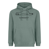 Sage Funny Animal Sloth SLOPHISTICATED Heavyweight Hoodie - linhVisuals