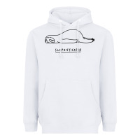 White Funny Animal Sloth SLOPHISTICATED Heavyweight Hoodie - linhVisuals