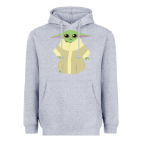 Heather Grey Baby Grogu Legend Heavyweight Hoodie - linhVisuals