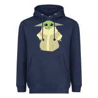 Navy Baby Grogu Legend Heavyweight Hoodie - linhVisuals