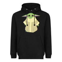 Black Baby Grogu Legend Heavyweight Hoodie - linhVisuals