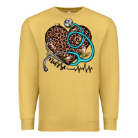 Antique Gold nurse leopard heart Premium Sweatshirt - JahusDesignShop