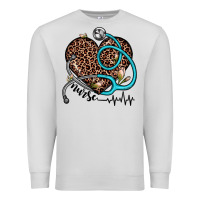 Dove Grey nurse leopard heart Premium Sweatshirt - JahusDesignShop