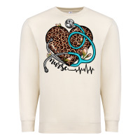 Sandshell nurse leopard heart Premium Sweatshirt - JahusDesignShop