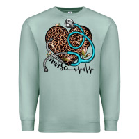 Seafoam nurse leopard heart Premium Sweatshirt - JahusDesignShop
