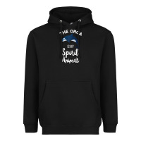 Black orca spirit animal killer whale ocean sea marine funny water raglan ba Heavyweight Hoodie - linhVisuals