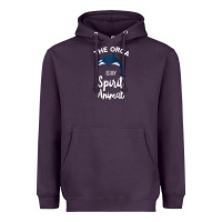 Plum orca spirit animal killer whale ocean sea marine funny water raglan ba Heavyweight Hoodie - linhVisuals