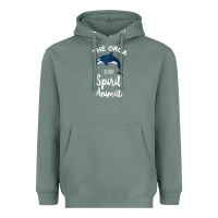 Sage orca spirit animal killer whale ocean sea marine funny water raglan ba Heavyweight Hoodie - linhVisuals