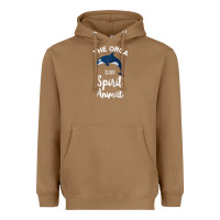 Toasted Coconut orca spirit animal killer whale ocean sea marine funny water raglan ba Heavyweight Hoodie - linhVisuals