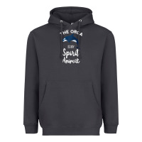 Smoke orca spirit animal killer whale ocean sea marine funny water raglan ba Heavyweight Hoodie - linhVisuals