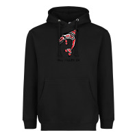Black mill valley, california native american orca killer whale raglan baseb Heavyweight Hoodie - linhVisuals