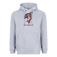 Heather Grey mill valley, california native american orca killer whale raglan baseb Heavyweight Hoodie - linhVisuals