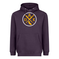Plum retro oakland baseball emblem vintage oak premium Heavyweight Hoodie - linhVisuals