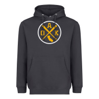 Retro Oakland Baseball Emblem Vintage Oak Premium Heavyweight Hoodie | Teevron