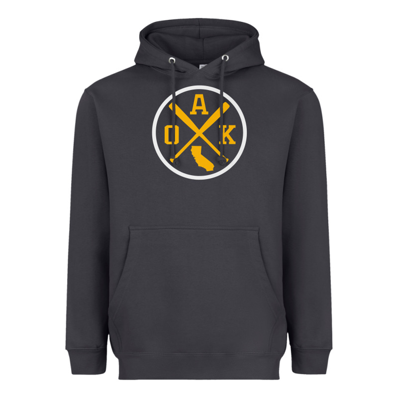 Retro Oakland Baseball Emblem Vintage Oak Premium Heavyweight Hoodie by linhVisuals | Teevron