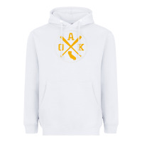 White retro oakland baseball emblem vintage oak premium Heavyweight Hoodie - linhVisuals