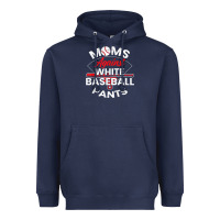 Navy moms against white baseball pants sport lover mothers day Heavyweight Hoodie - linhVisuals