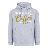 Heather Grey we bike for coffee t shirt Heavyweight Hoodie - linhVisuals