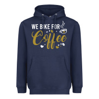 Navy we bike for coffee t shirt Heavyweight Hoodie - linhVisuals