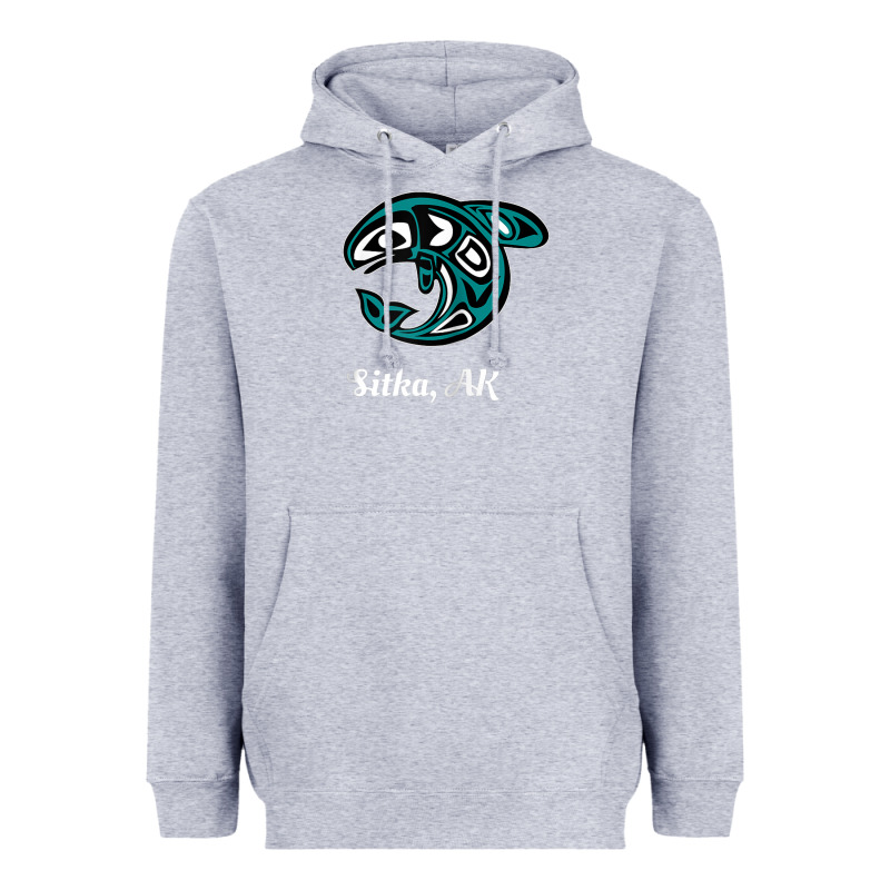 Sitka Alaska Native American Tribal Orca Killer Whale Raglan Baseball Heavyweight Hoodie by linhVisuals | Teevron